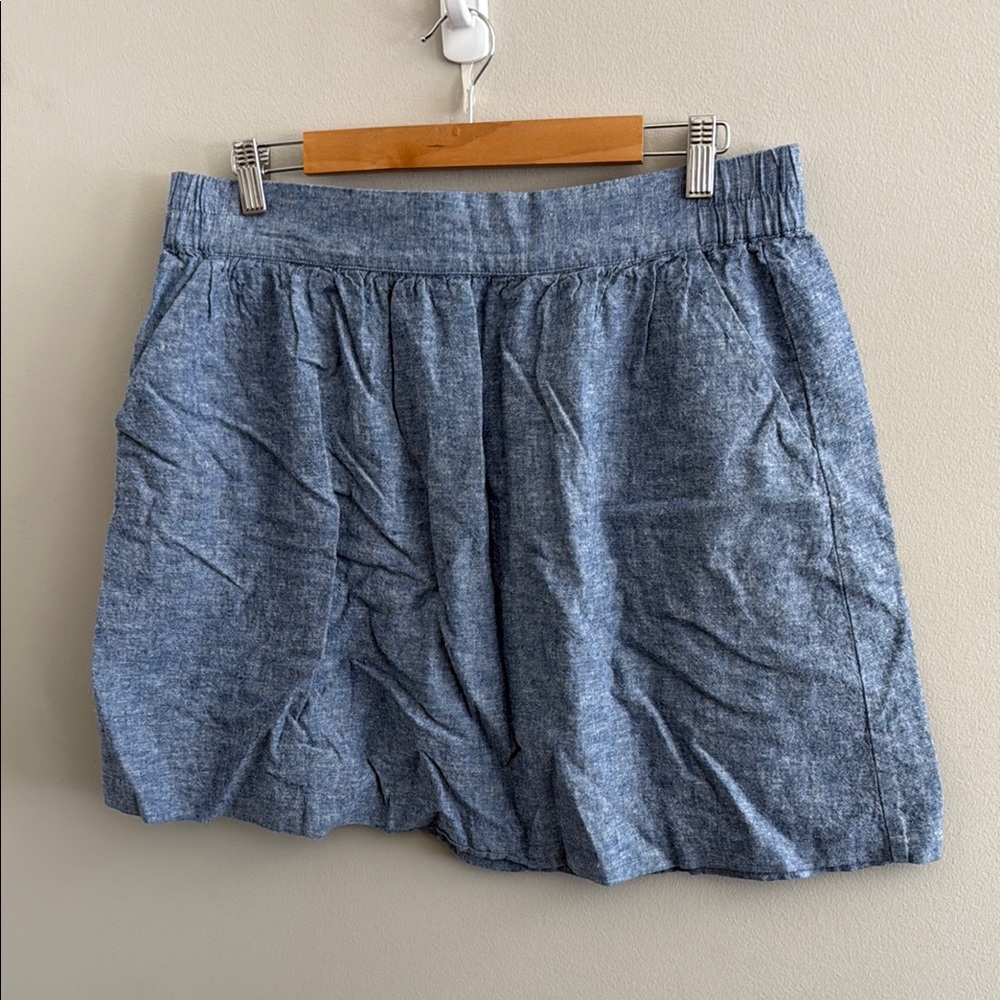 LOFT Blue Chambray Skirt